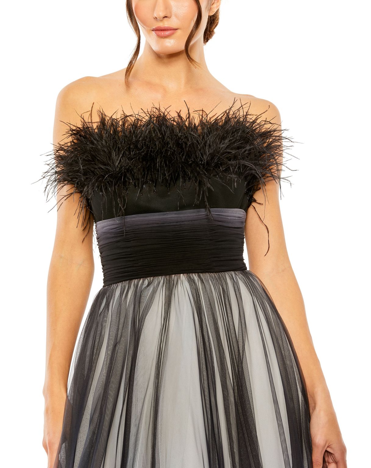 Long Strapless Prom Ball Gown Strapless Detail Mac Duggal 20557