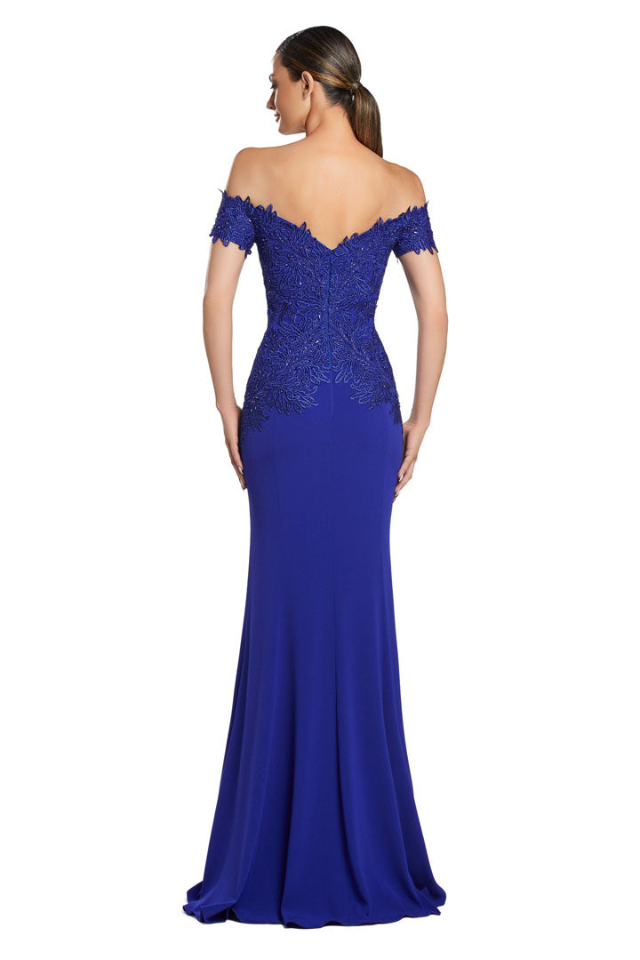 Formal Dresses Beaded Evening Long Formal Fitted Dress Sapphire