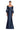 Formal Dresses Long Fitted Formal Pleated Dress Navy