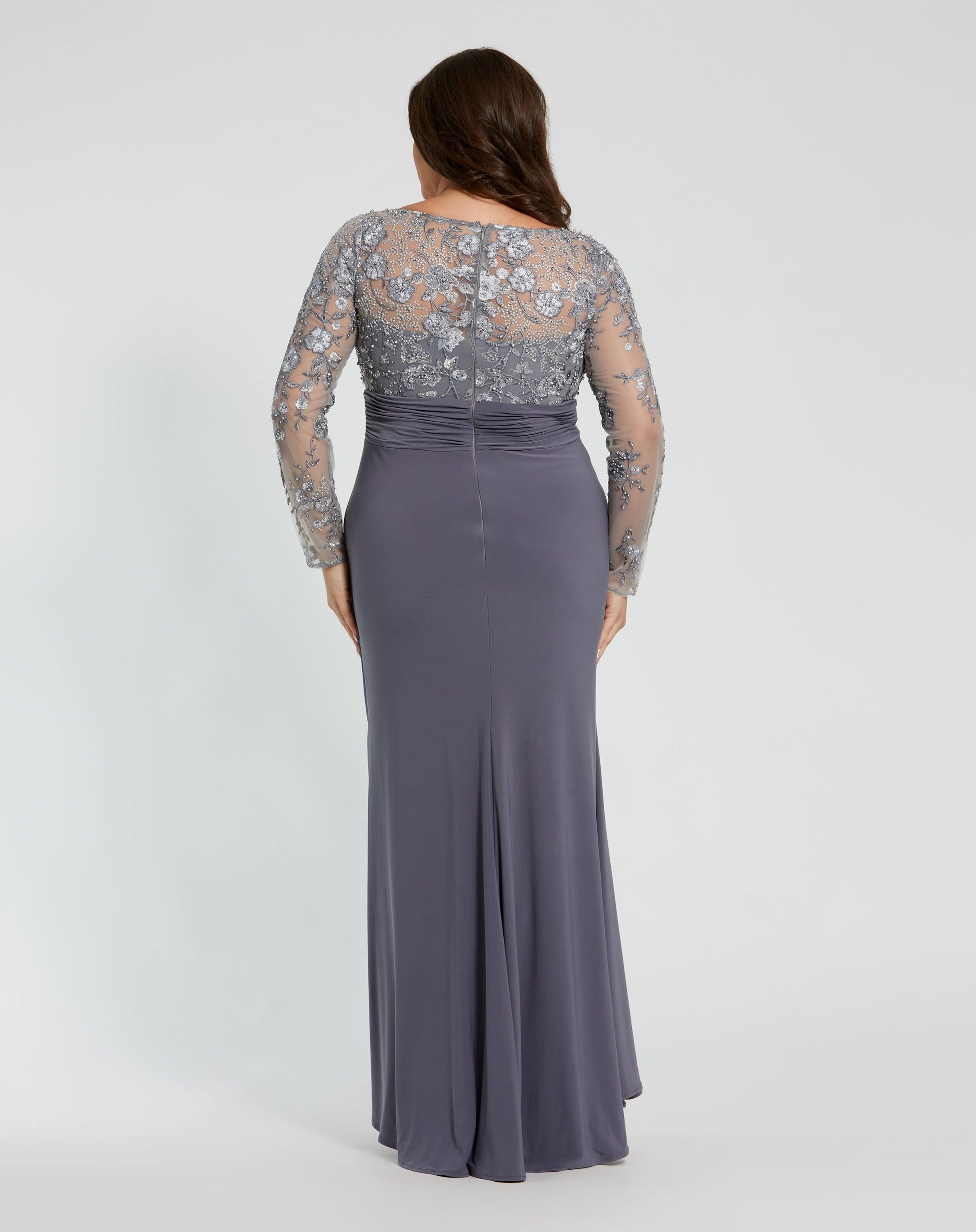 Mac Duggal 20624 Long Formal Beaded Plus Size Dress
