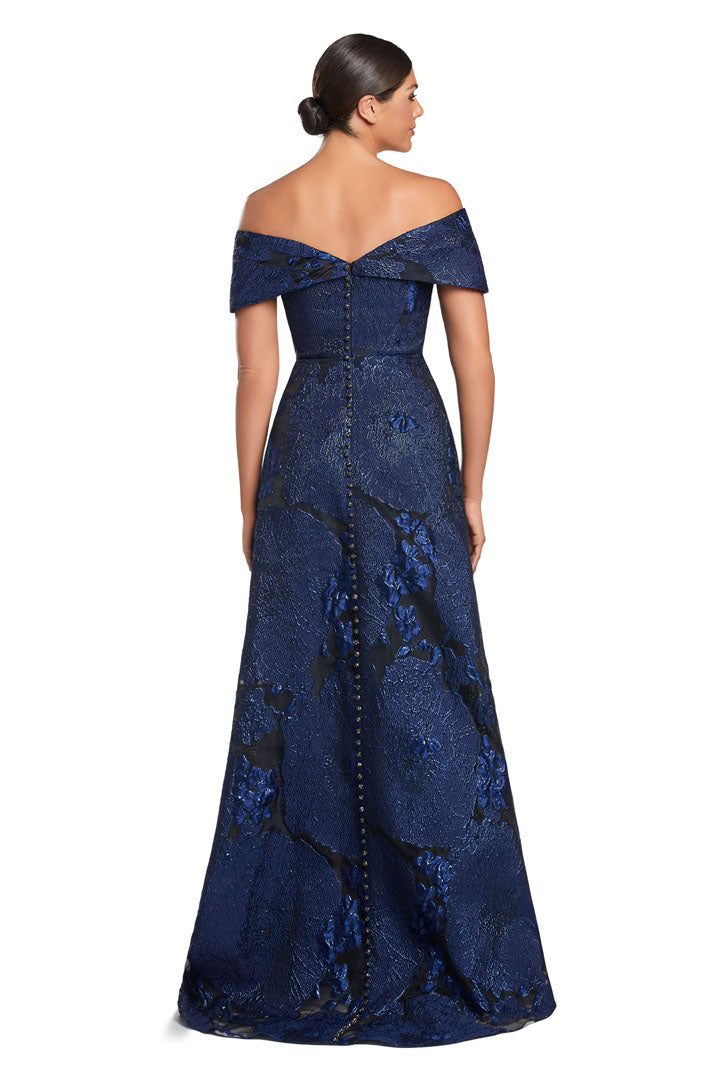 Formal Dresses A Line Long Formal Button Evening Dress Navy