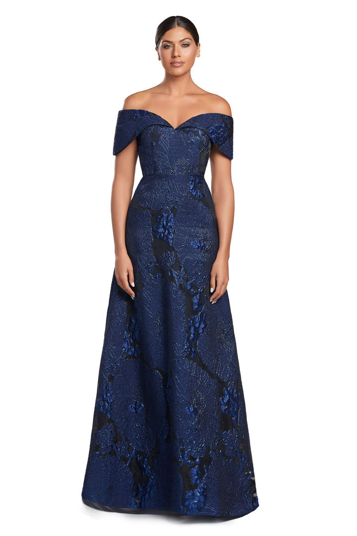 Alexander by Daymor 2063F24 A Line Long Formal Button Evening Dress