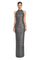 Formal Dresses Glitter Long Formal Pleated Evening Dress Pewter