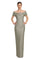Formal Dresses Pleated Long Formal Evening Glitter Dress Gold