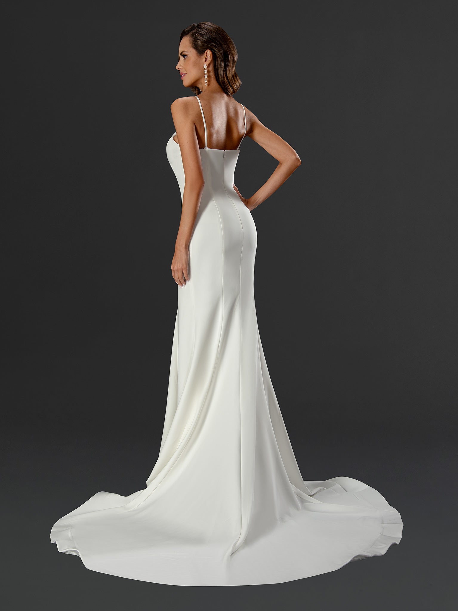 Stella Couture 24807 Long Fitted Ruffle Wedding Dress