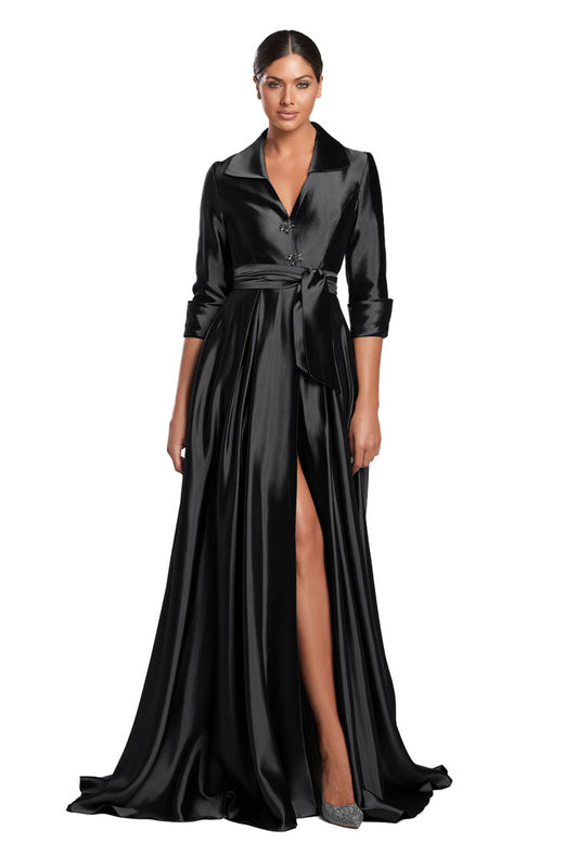 Formal Dresses Evening Long Formal Slit A Line Dress Black