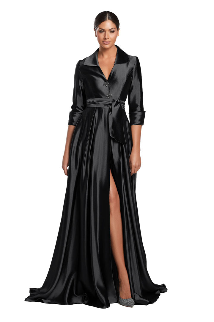 Formal Dresses Evening Long Formal Slit A Line Dress Black