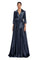 Formal Dresses Evening Long Formal Slit A Line Dress Navy