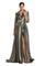 Formal Dresses Evening Long Formal Slit A Line Dress Taupe