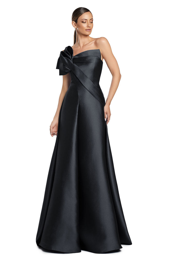 Prom Dresses Long Formal A Line Pleated Prom Dress Black