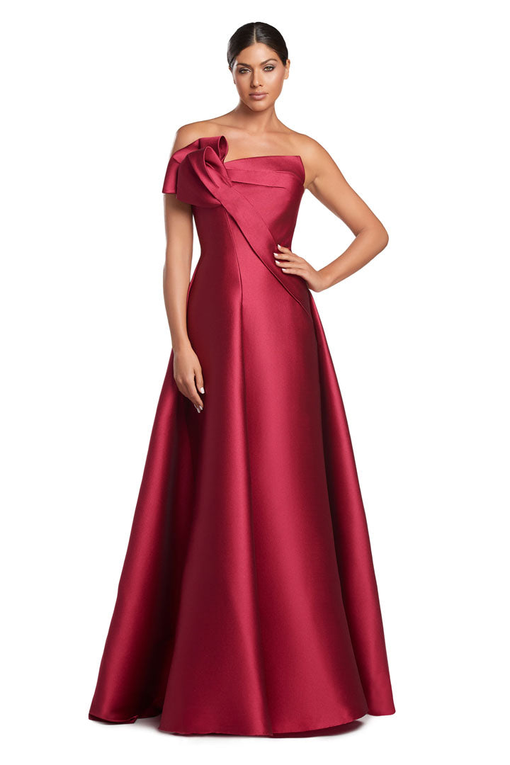 Alexander by Daymor 2068F24 Long Formal A Line Pleated Prom Dress