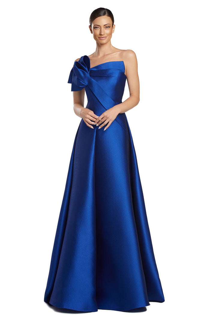 Alexander by Daymor 2068F24 Long Formal A Line Pleated Prom Dress