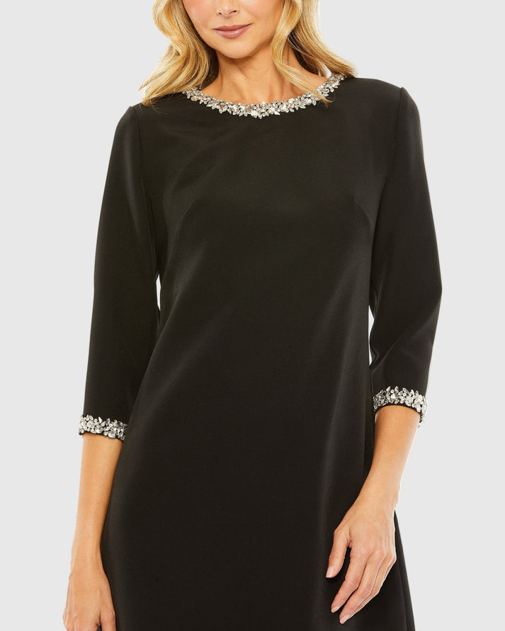 Mother of the Bride Dresses Short Mother of the Bride Beaded Cocktail Dress Black
