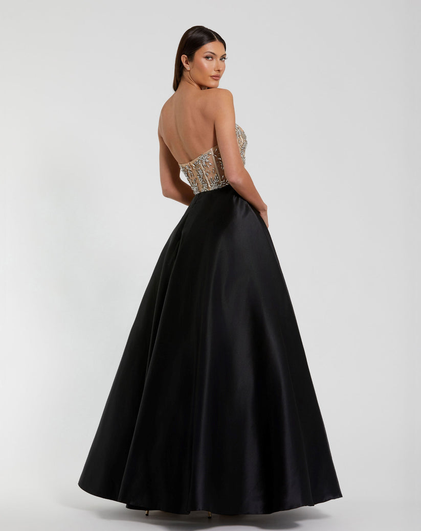 Mac Duggal 20701 Long Ball Gown Formal Beaded Prom Dress
