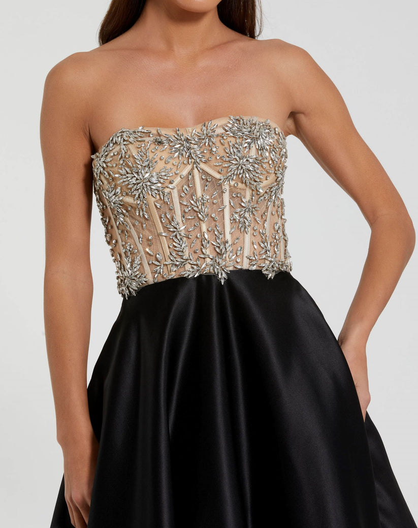 Mac Duggal 20701 Long Ball Gown Formal Beaded Prom Dress