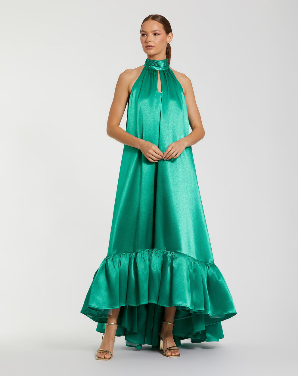 Formal Dresses Ruffle High Low Formal Dress Mac Duggal 20712 Jade