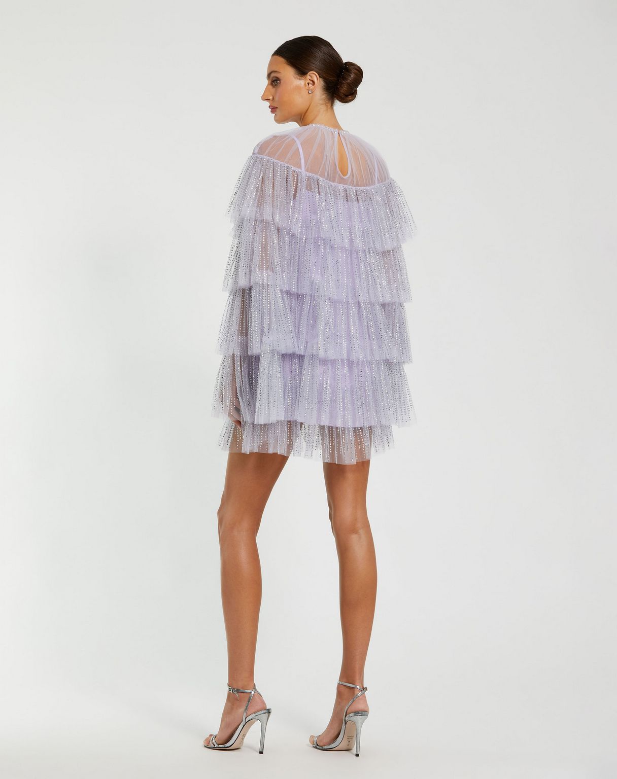 Mac Duggal 20749 Short Ruffle Lace Mini Cocktail Dress