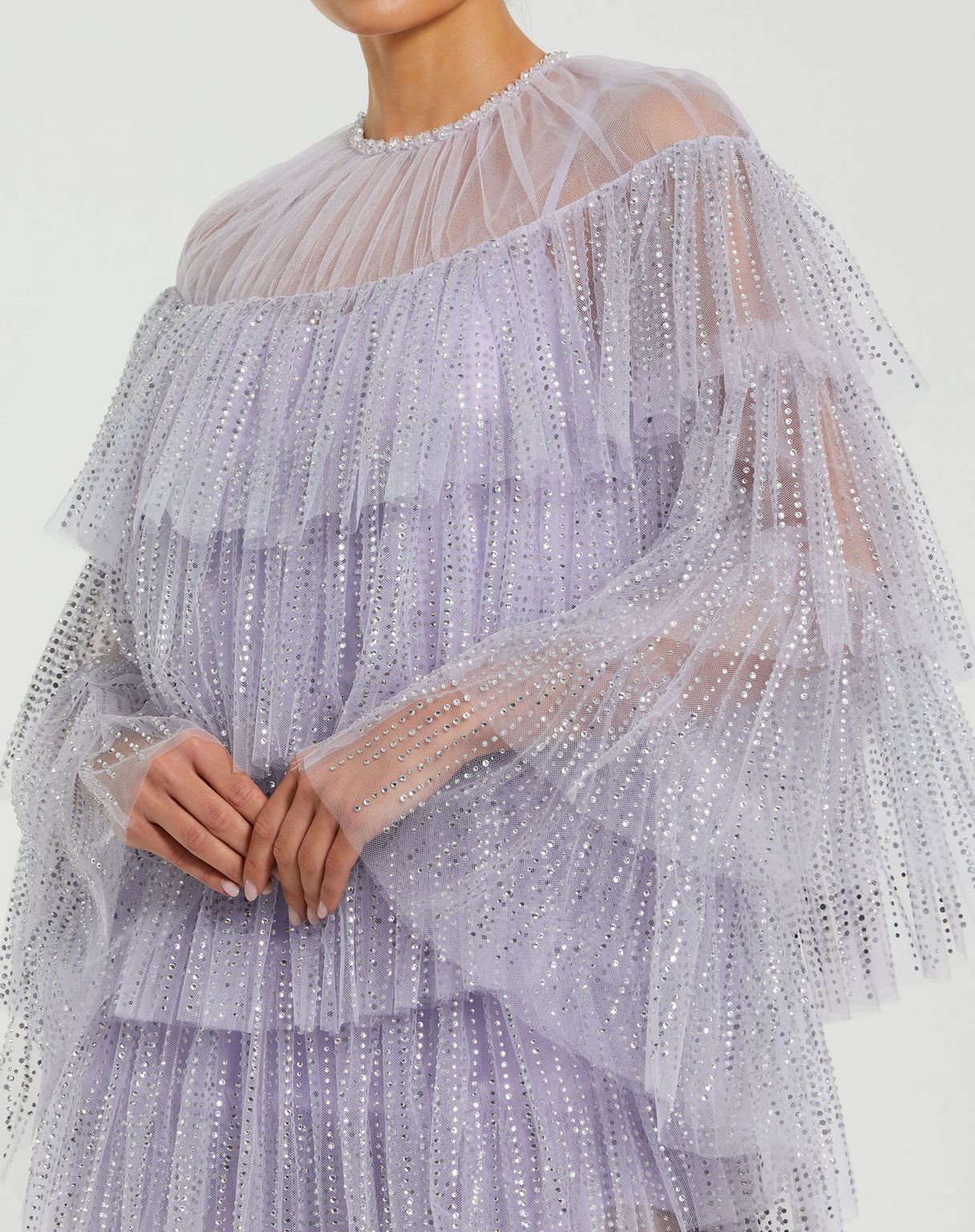 Cocktail Dresses Short Ruffle Lace Mini Cocktail Dress Lilac