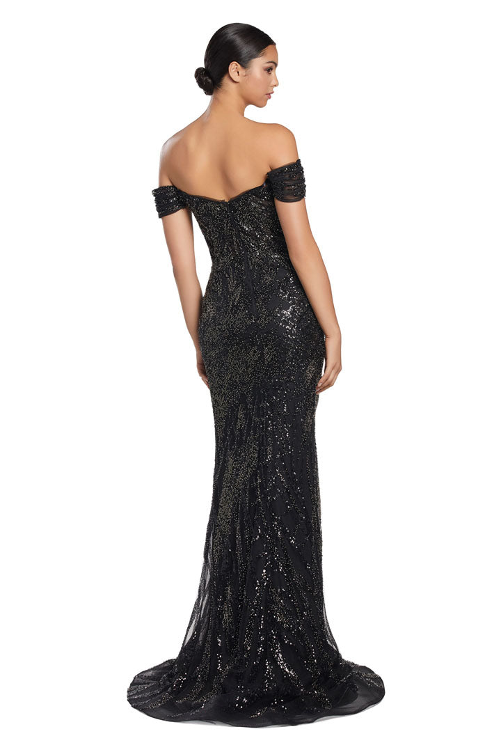 Prom Dresses Prom Fitted Long Formal Evening Dress Black/Gunmetal