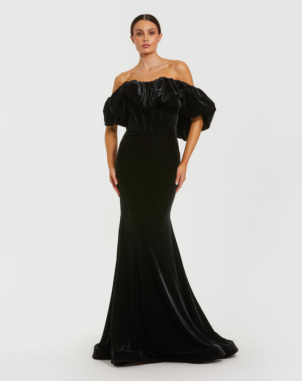 Long Formal Prom Dress Corset Mac Duggal 20766
