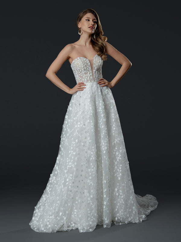 Long Bridal Simple Wedding Dress