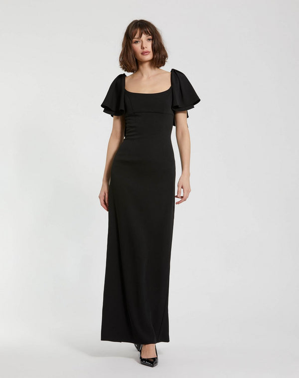 Tea Length Formal Dress Ruffle Mac Duggal 20962