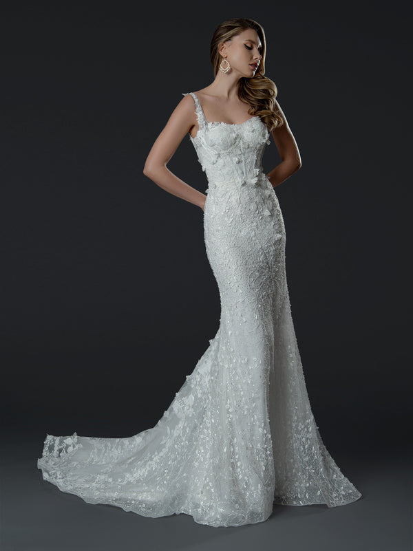 Long Fitted Wedding Dress