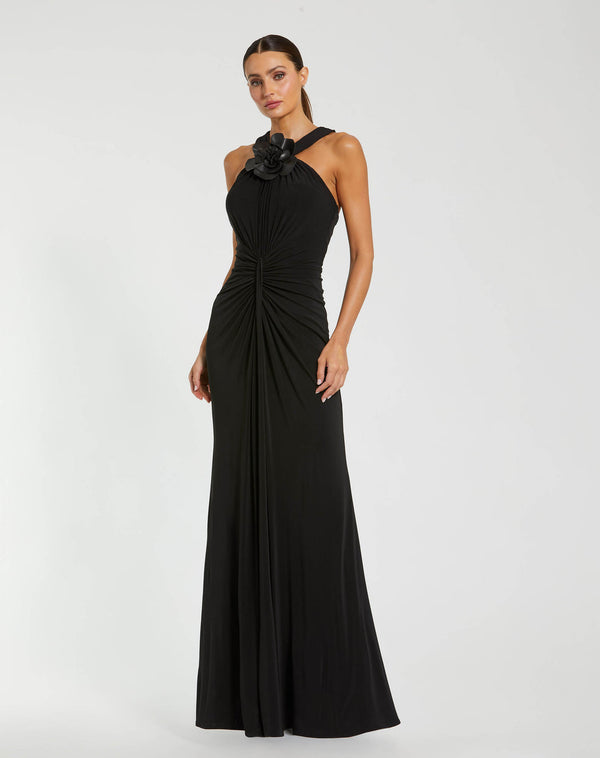Halter Floor-Length Jersey Formal Mermaid Mac Duggal 21006