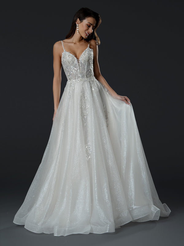 Long Bridal A Line Wedding Dress