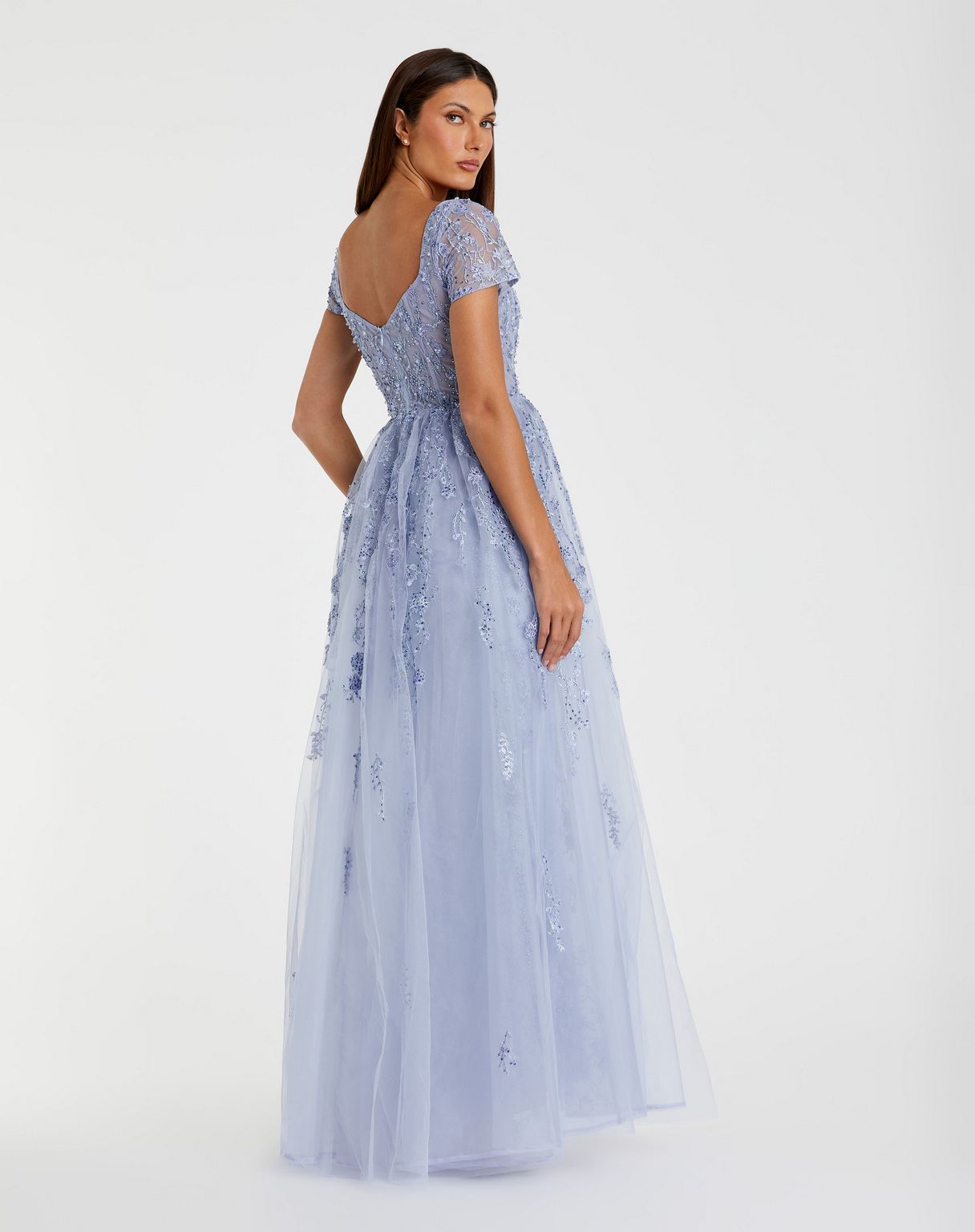 Mac Duggal 21035 Evening Long Gown Formal Beaded Floral Dress