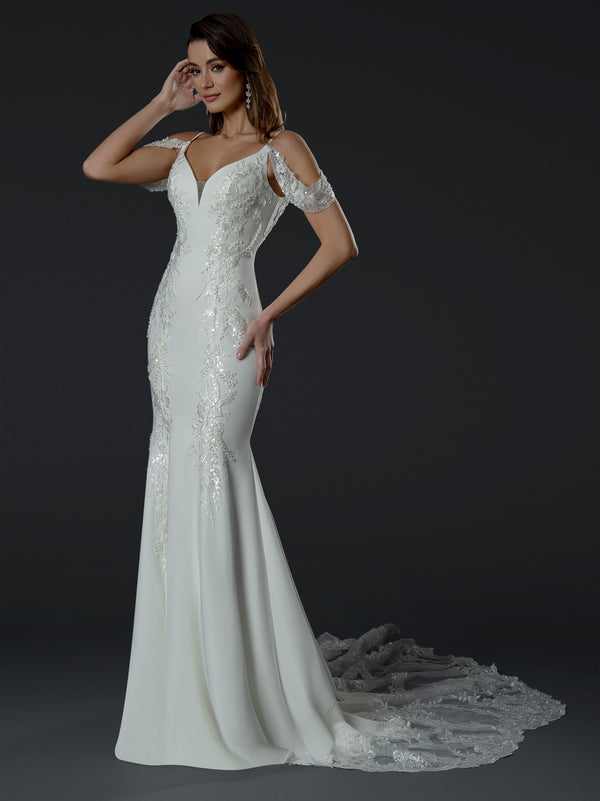 Long Simple Wedding Dress