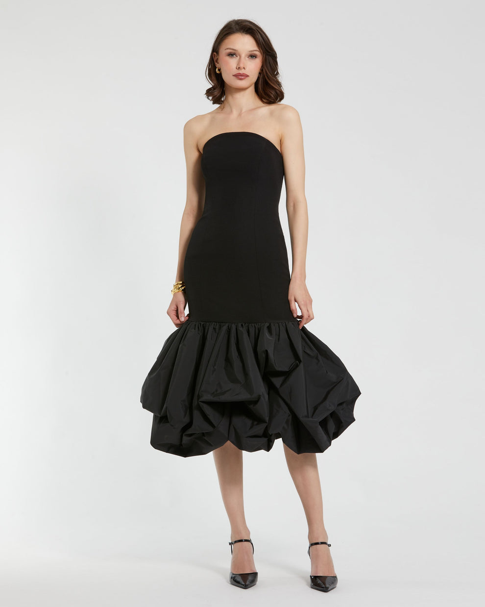 Mac Duggal 21061 Short Cocktail Ruffle Midi Length Dress