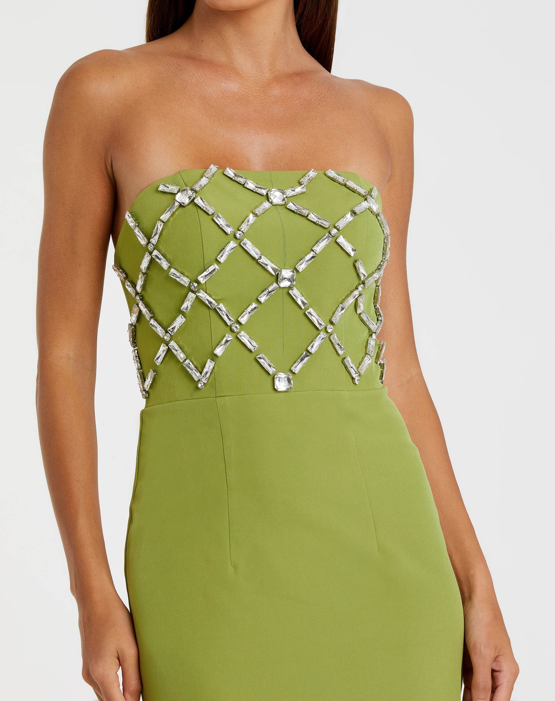 Cocktail Dresses Short Tea Length Fitted Cocktail Dress Mac Duggal 21064 Apple Green
