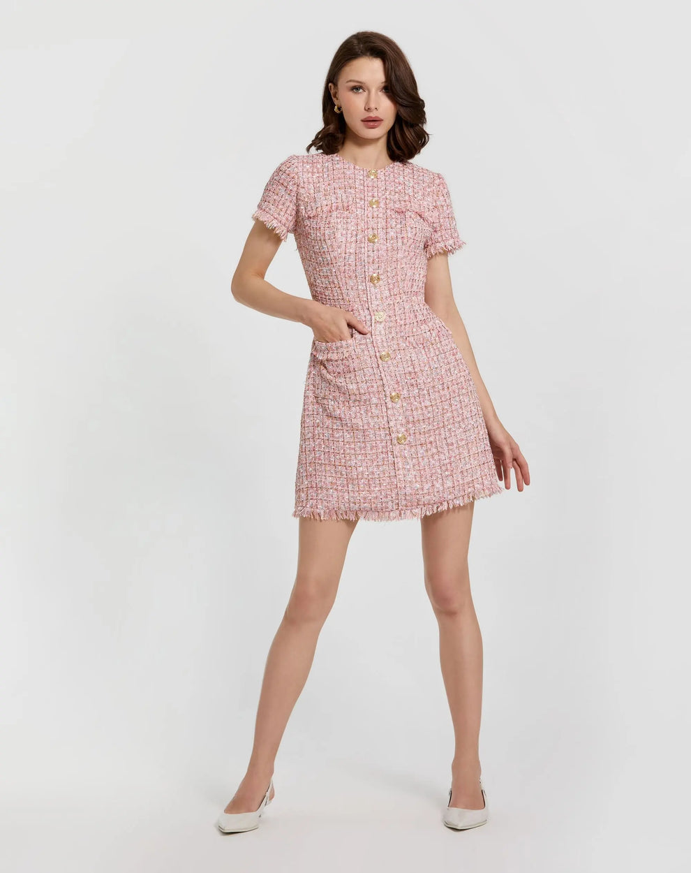 Cocktail Dresses Short Mini Evening Cocktail Dress Mac Duggal 21072 Pink Multi
