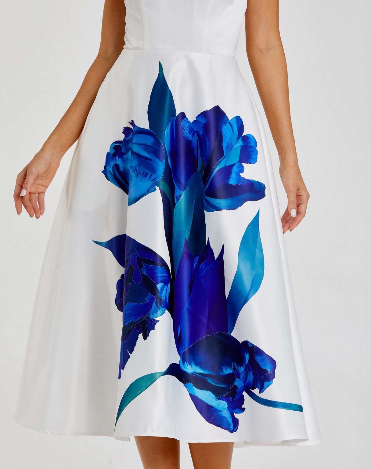Cocktail Dresses Tea Length Print Cocktail Dress Cream Multi