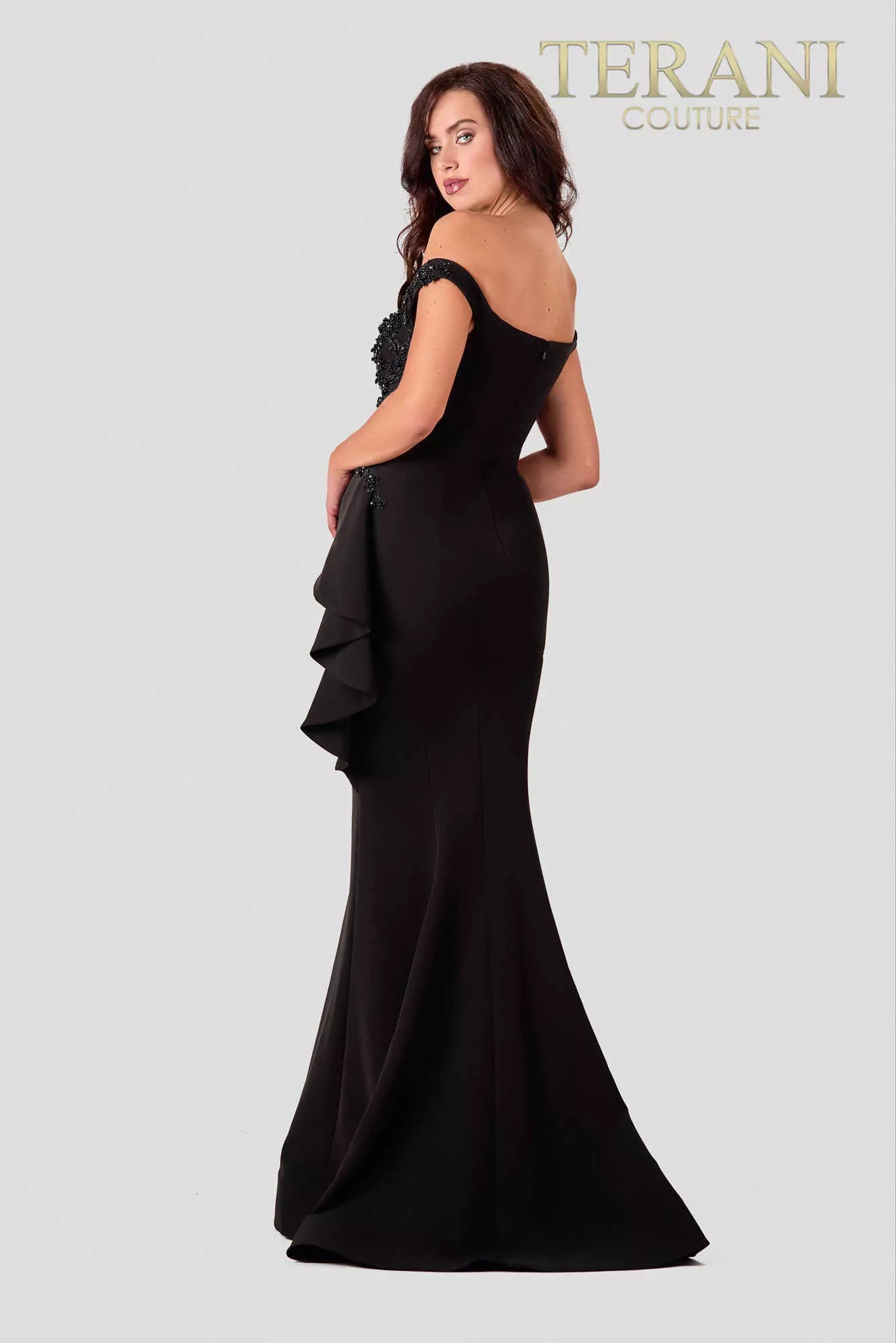 Terani Couture Off-Shoulder Evening Dress 2111E4732 - The Dress Outlet