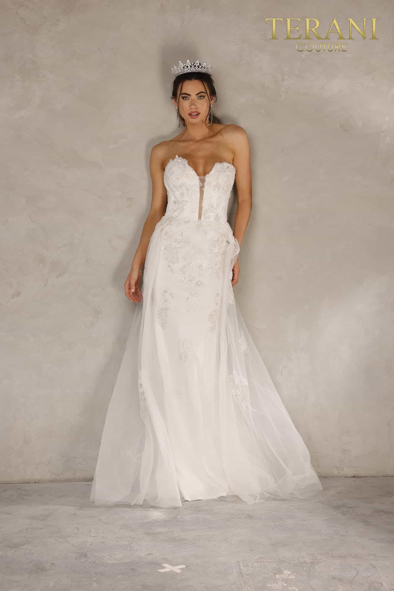 Terani Couture Strapless Long Prom Dress 2111P4055 - The Dress Outlet