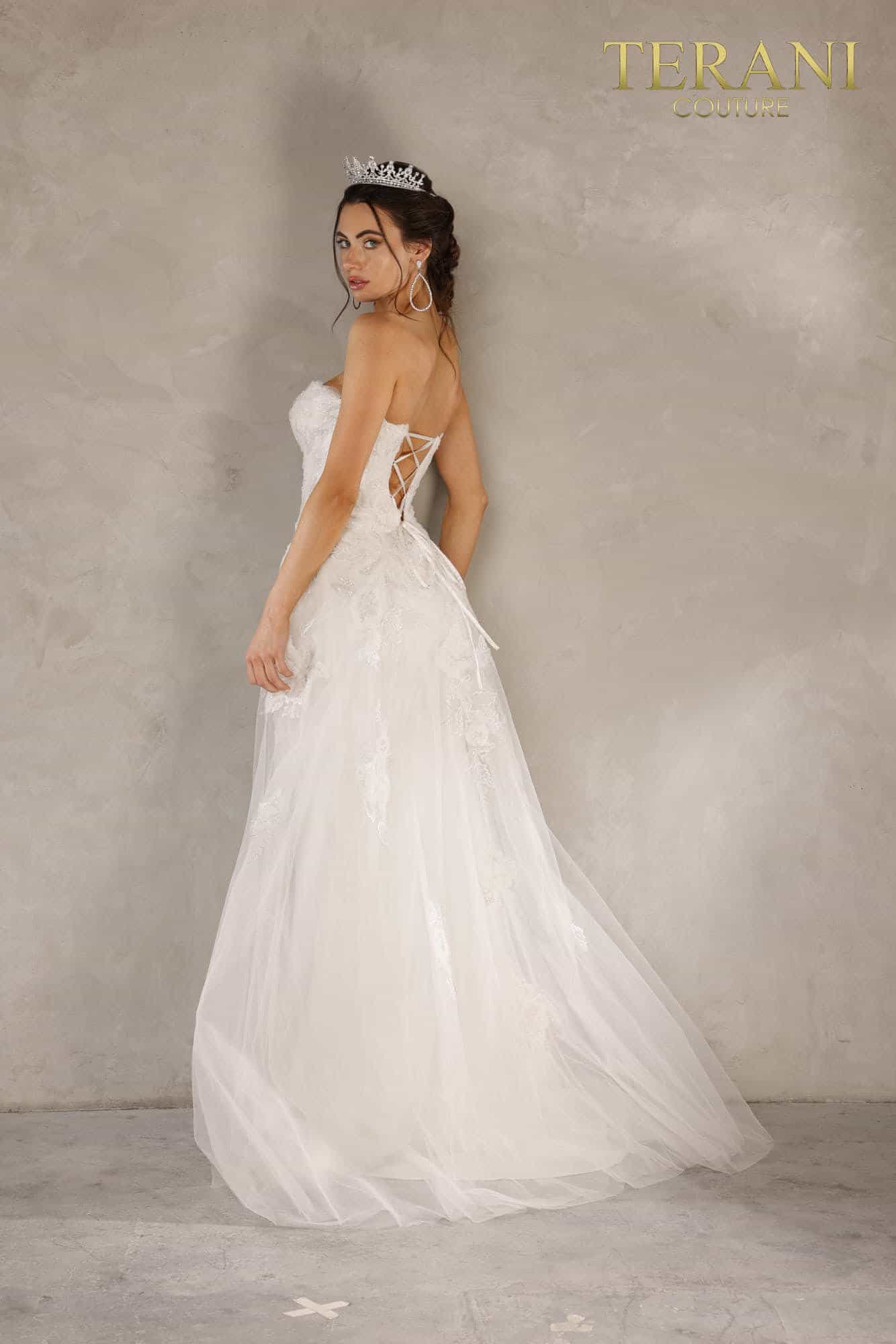 Terani Couture Strapless Long Prom Dress 2111P4055 - The Dress Outlet