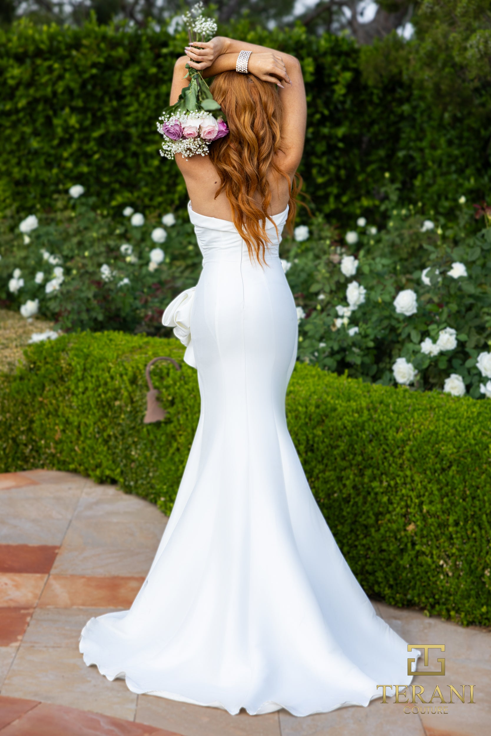 Terani Couture Prom Long Strapless Dress 2111P4019 - The Dress Outlet Ivory