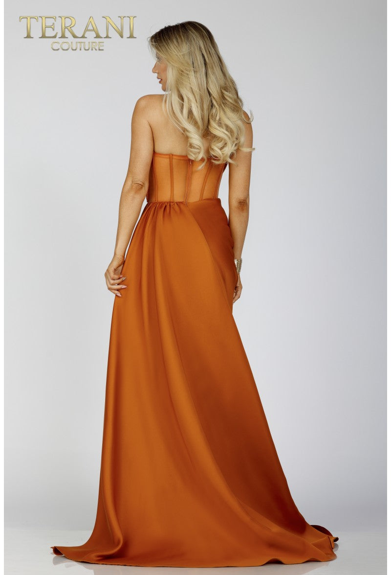 Terani Couture 2111P4020 Long Strapless Prom Dress