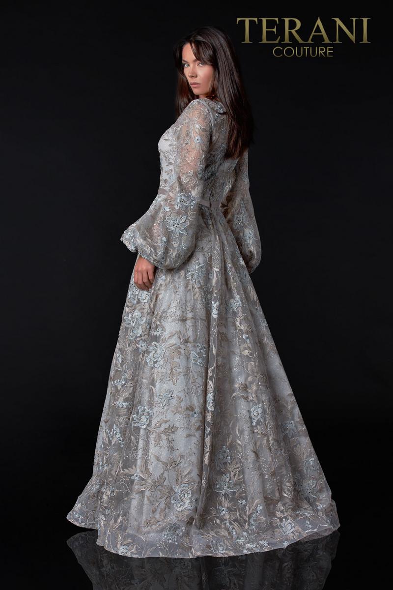 Terani Couture Long Sleeve Formal Gown 2112M5407D - The Dress Outlet