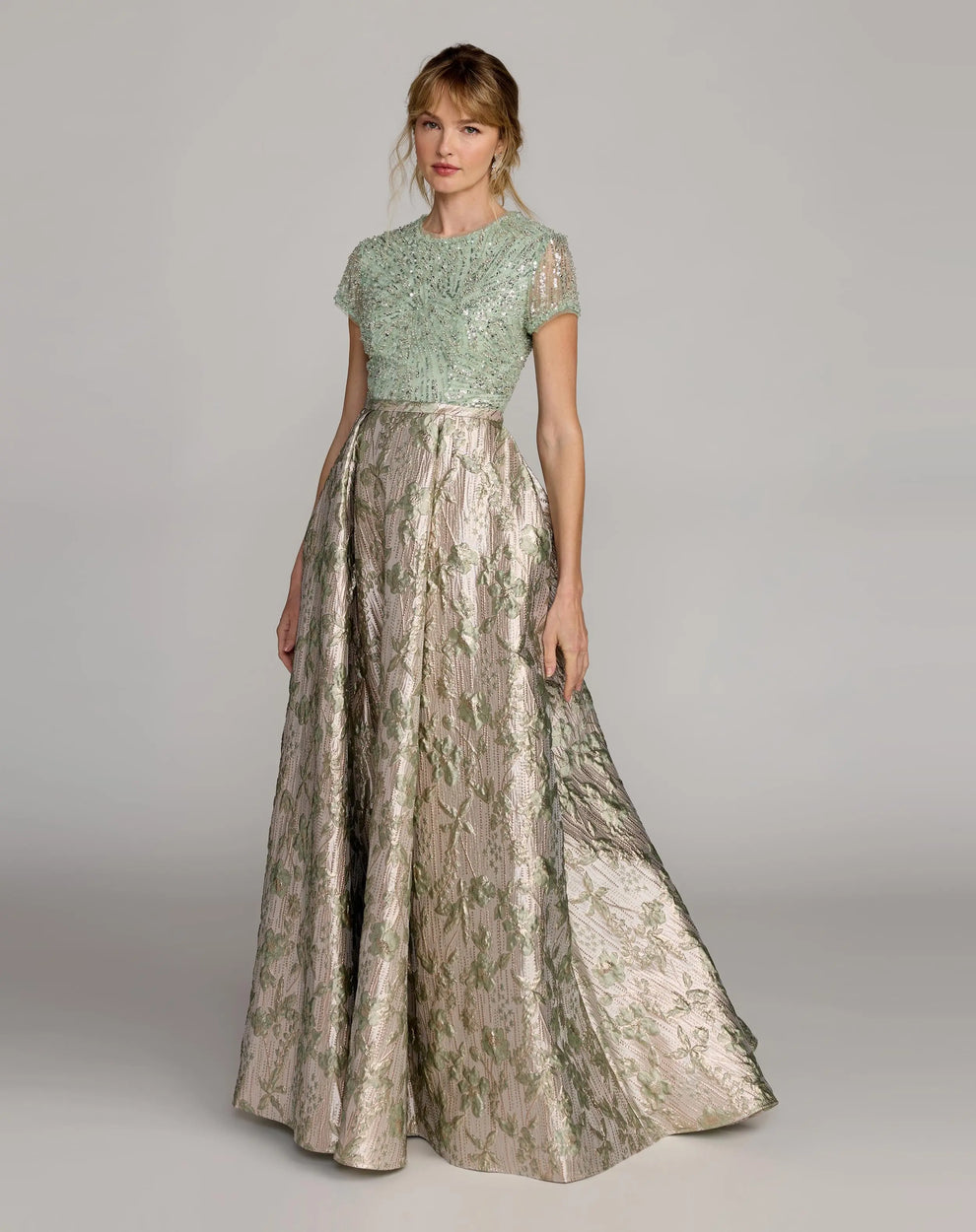 Mother of the Bride Dresses Sequin Long Formal Ball Gown Mother of the Bride Dress Mac Duggal 21183 Seafoam