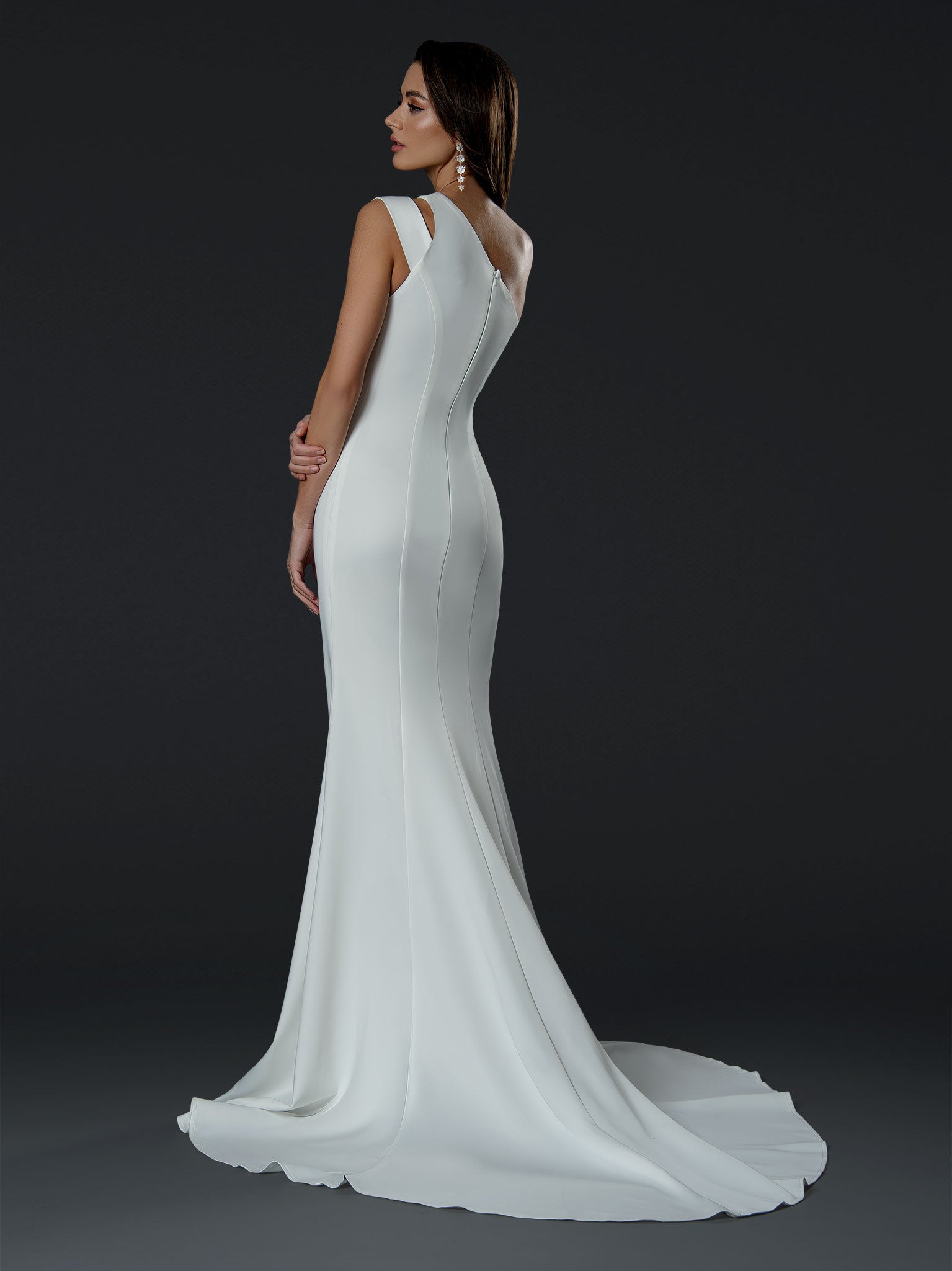 Stella Couture 24850 Fitted Long Slit Wedding Dress