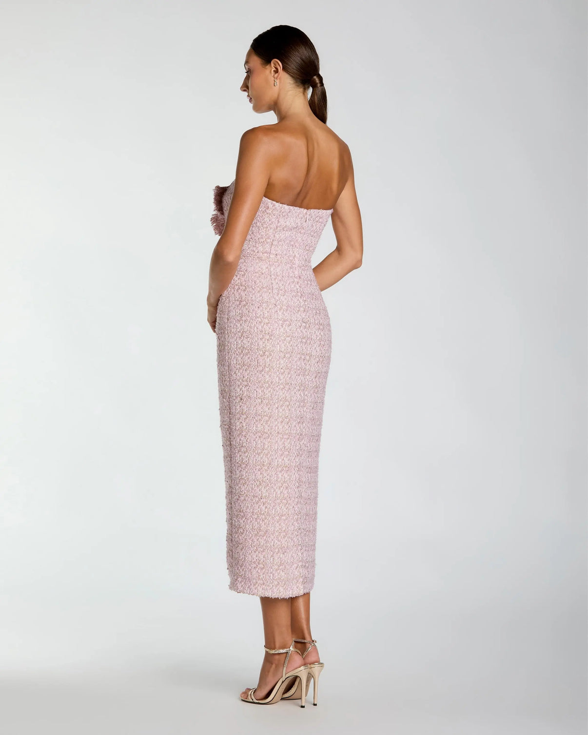 Strapless Midi Sequin Cocktail Dress by Mac Duggal 21220 in Lilac