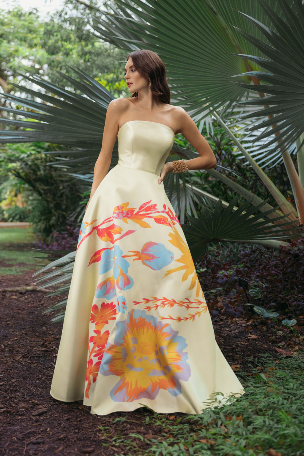 Formal Dresses Long Prom A Line Formal Dress Mac Duggal 21246 Butter Multi