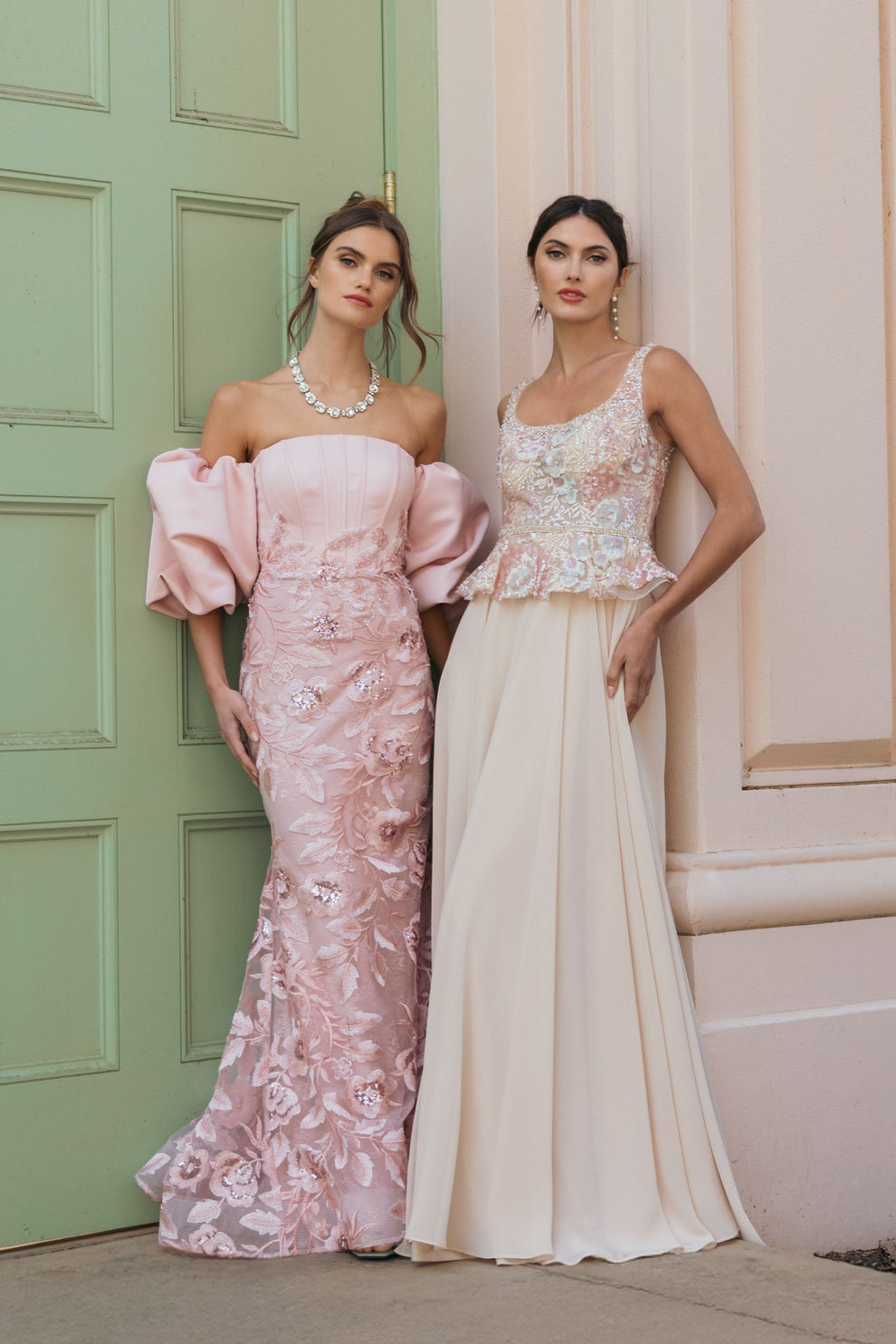 Formal Dresses Long Formal Prom Beaded A Line Dress Mac Duggal 21317 Champagne