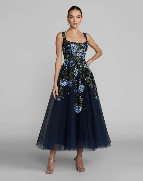 Square Floor-Length Tulle Cocktail A-Line Mac Duggal 21295