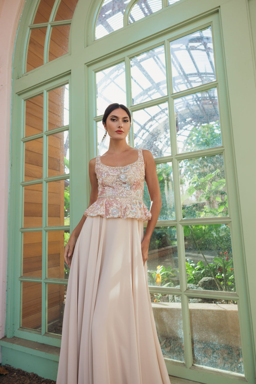 Formal Dresses Long Formal Prom Beaded A Line Dress Mac Duggal 21317 Champagne