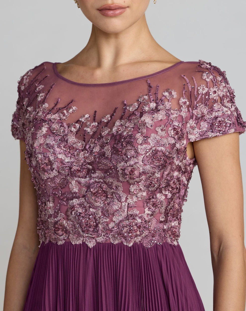 Illusion Floor-Length Chiffon Evening A-Line Mac Duggal 21334
