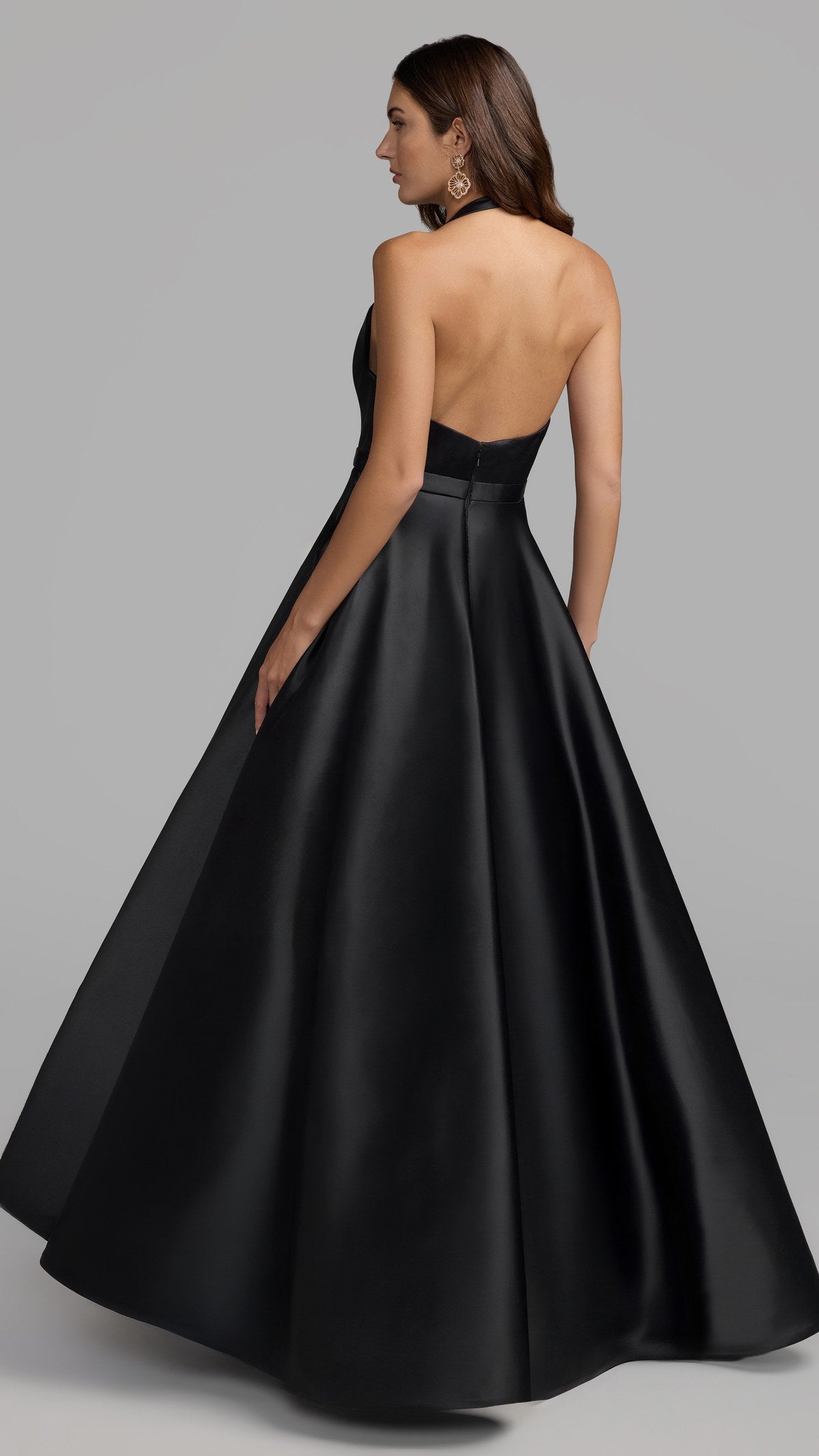 Mac Duggal style 21426 in Black Multi, back view